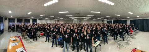 Rassemblement des membres de l'usine provost